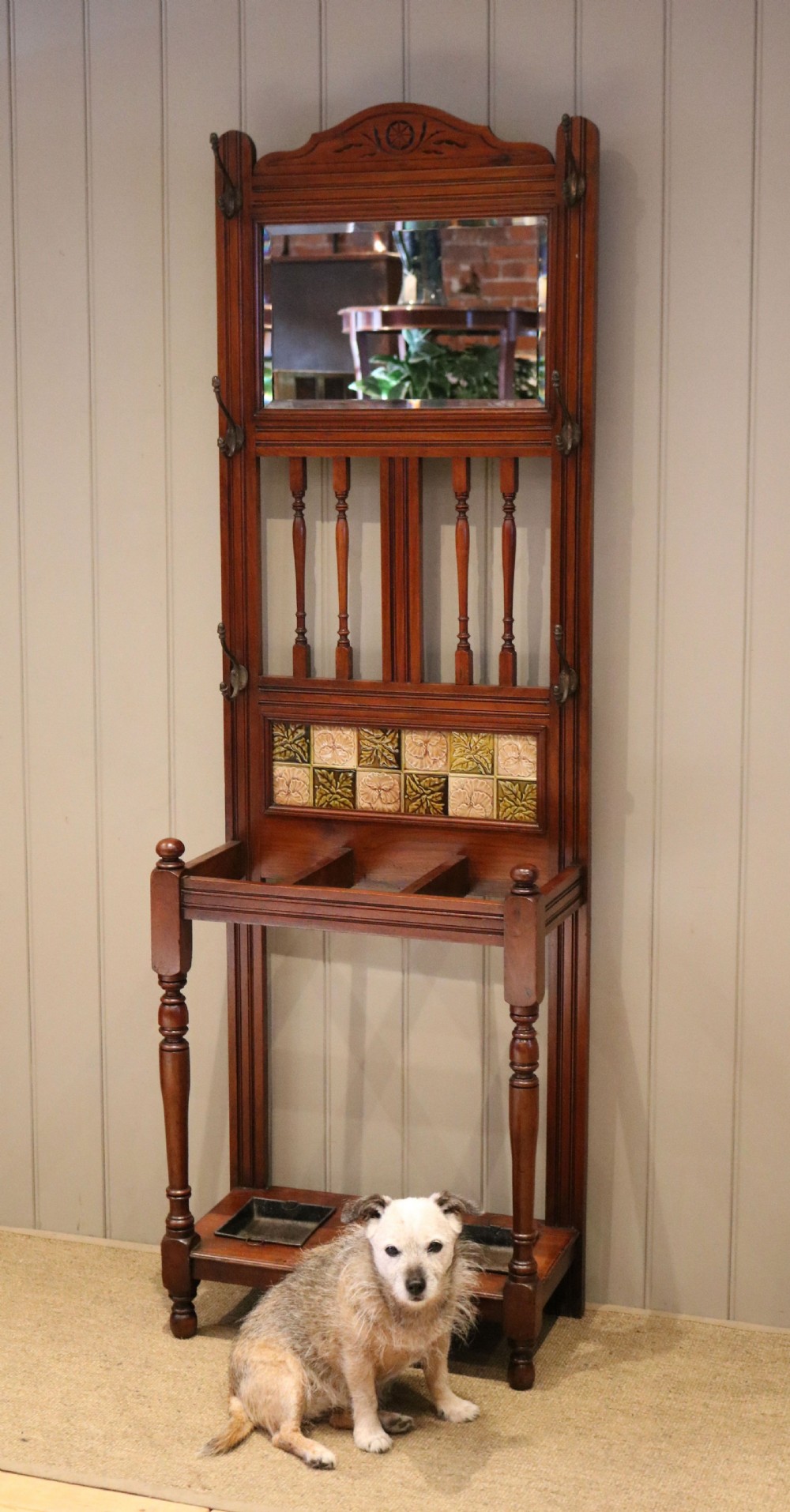 Edwardian Walnut Hall Stand View VII