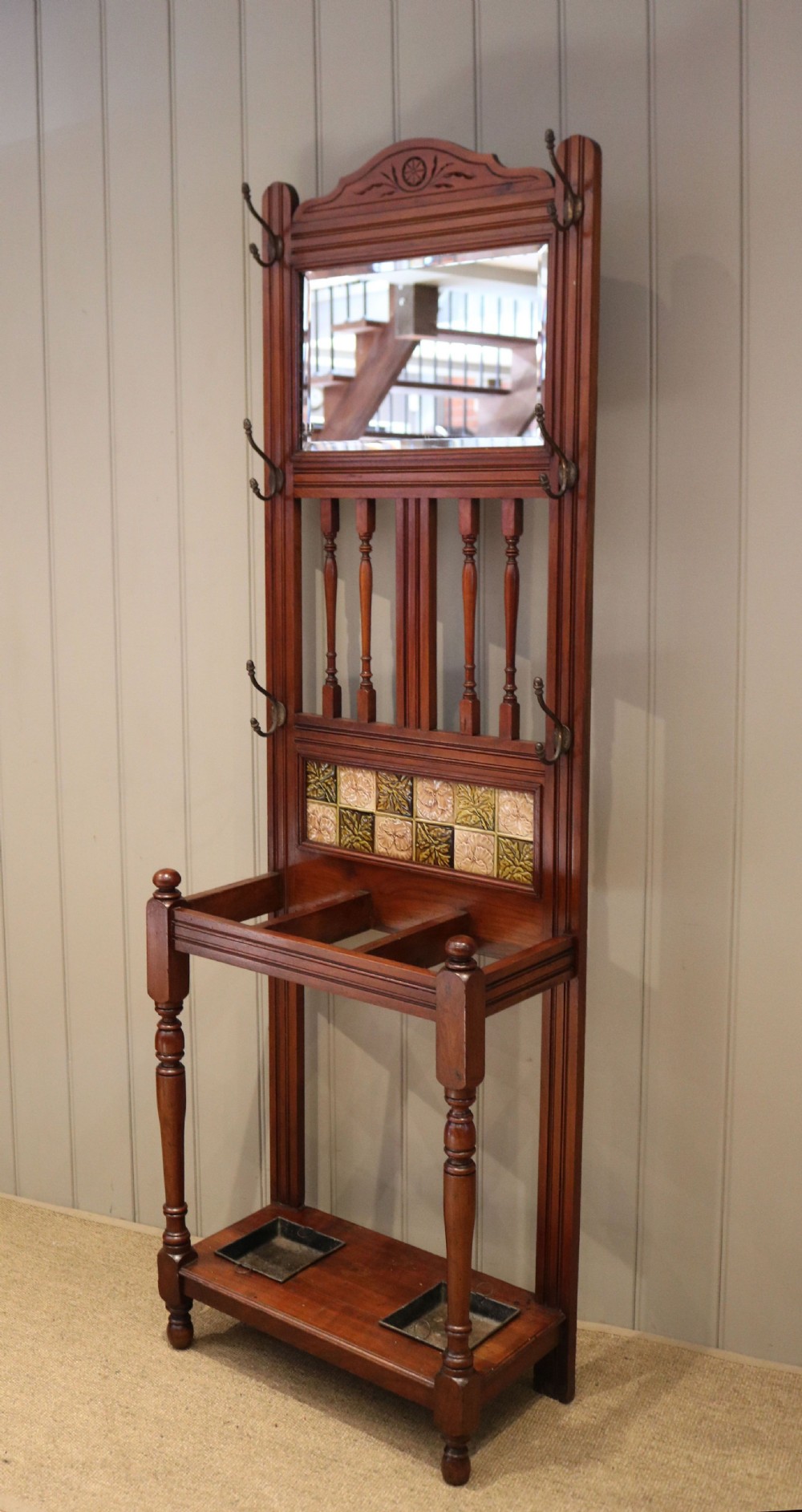 Edwardian Walnut Hall Stand View VIII