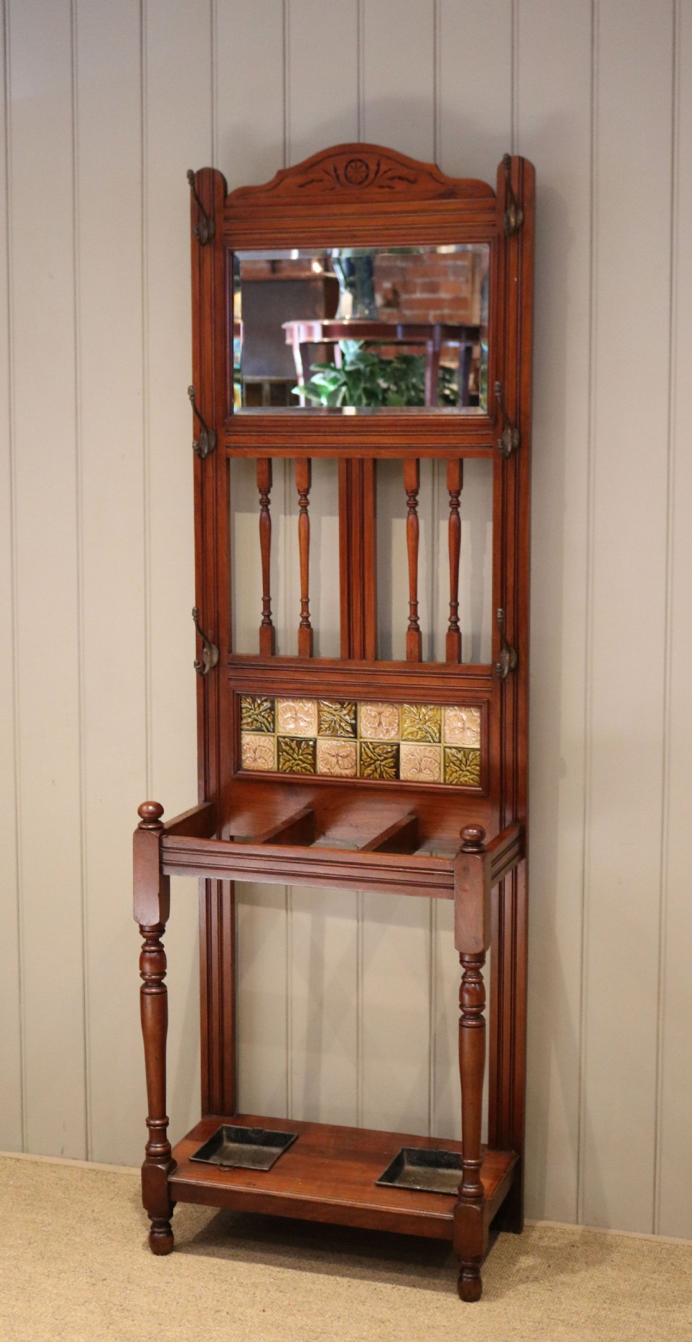Edwardian Walnut Hall Stand View X