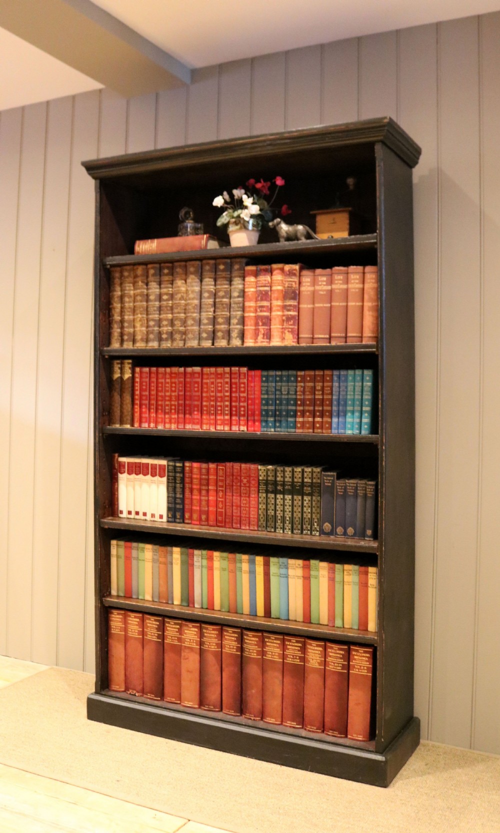 Tall Open Painted Bookcase