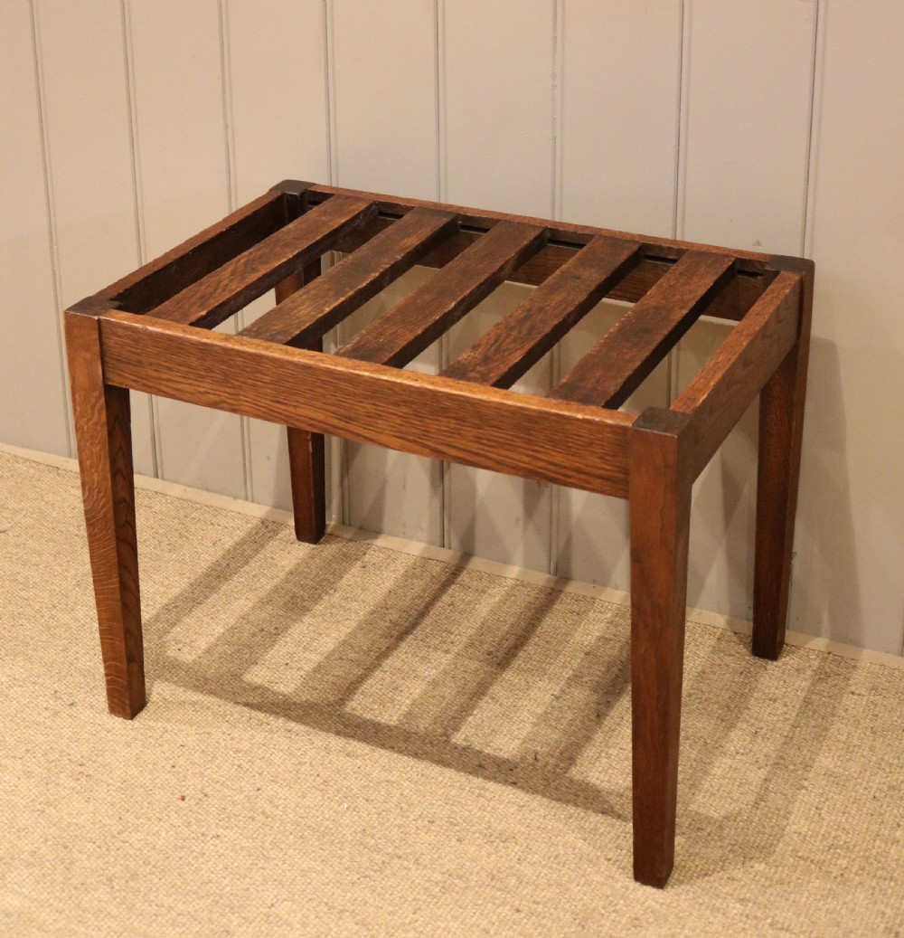 Edwardian Oak Luggage Stand View III