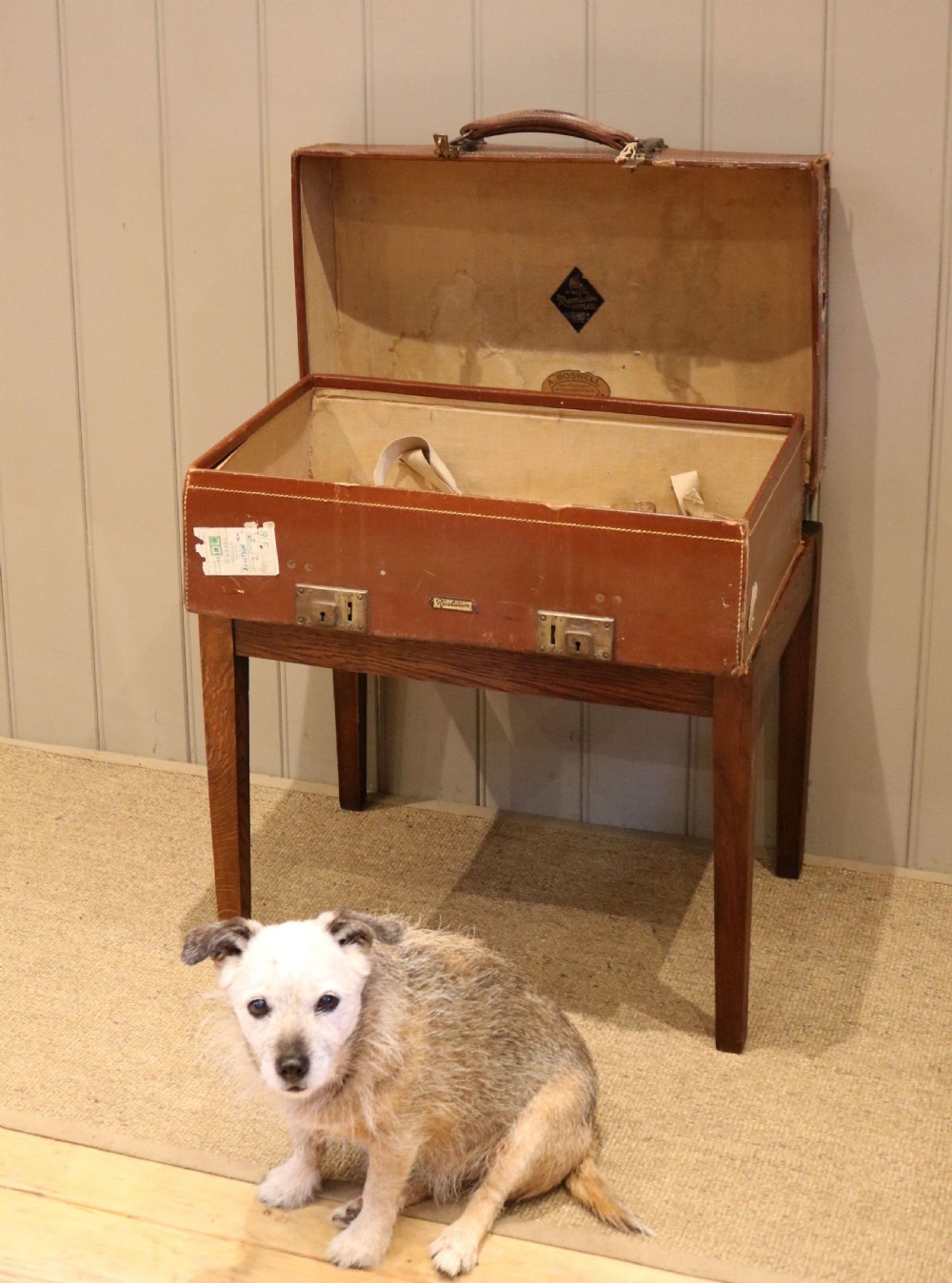 Edwardian Oak Luggage Stand View VI