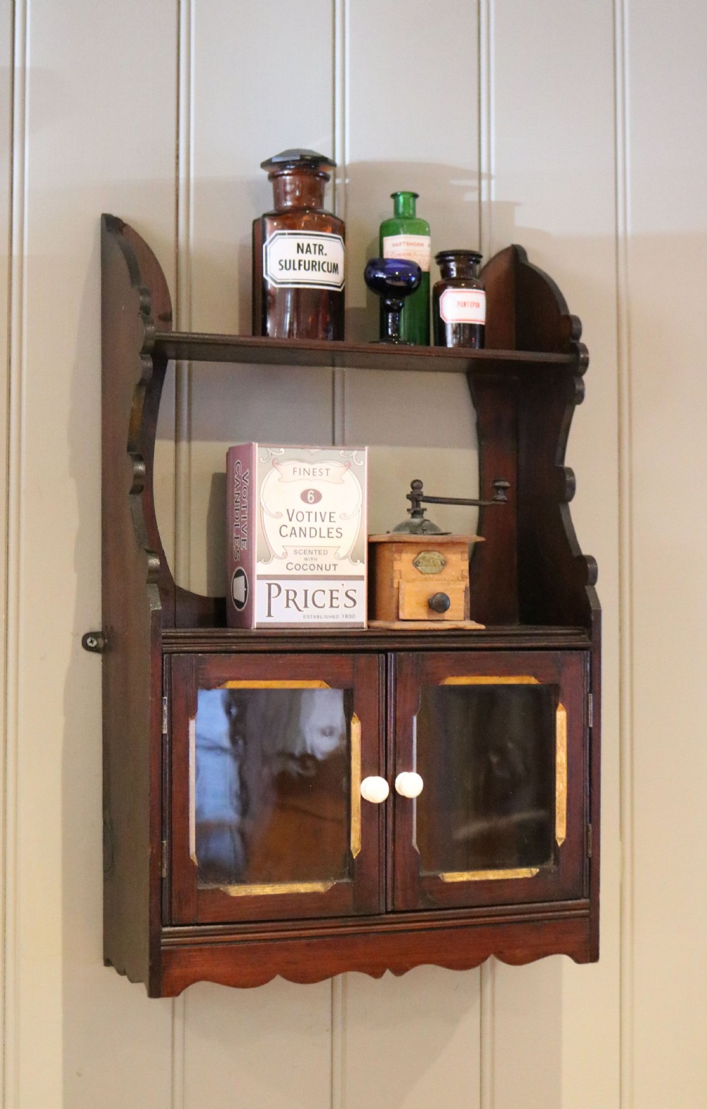 Glazed Fruitwood Wall Cabinet View III