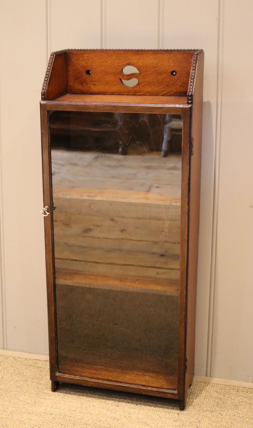 Small Proportioned Oak Glazed Bookcase View IV