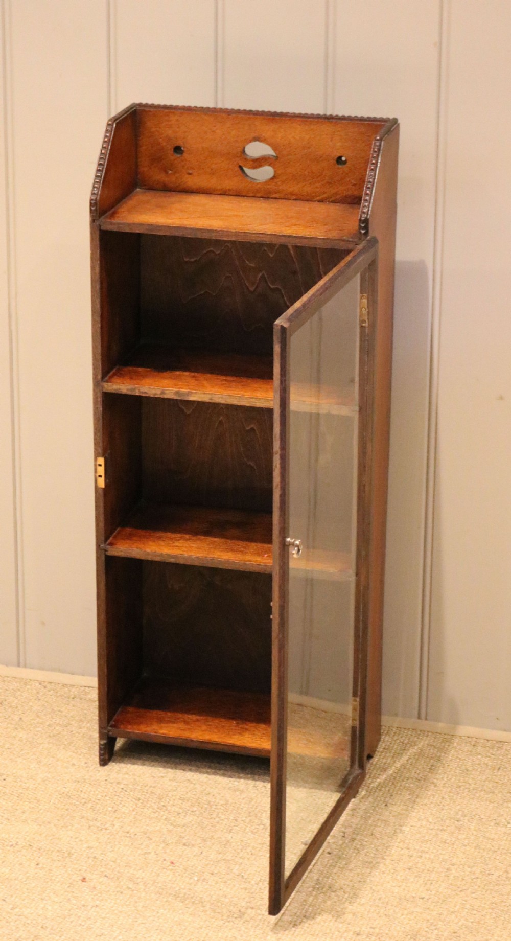 Small Proportioned Oak Glazed Bookcase View X