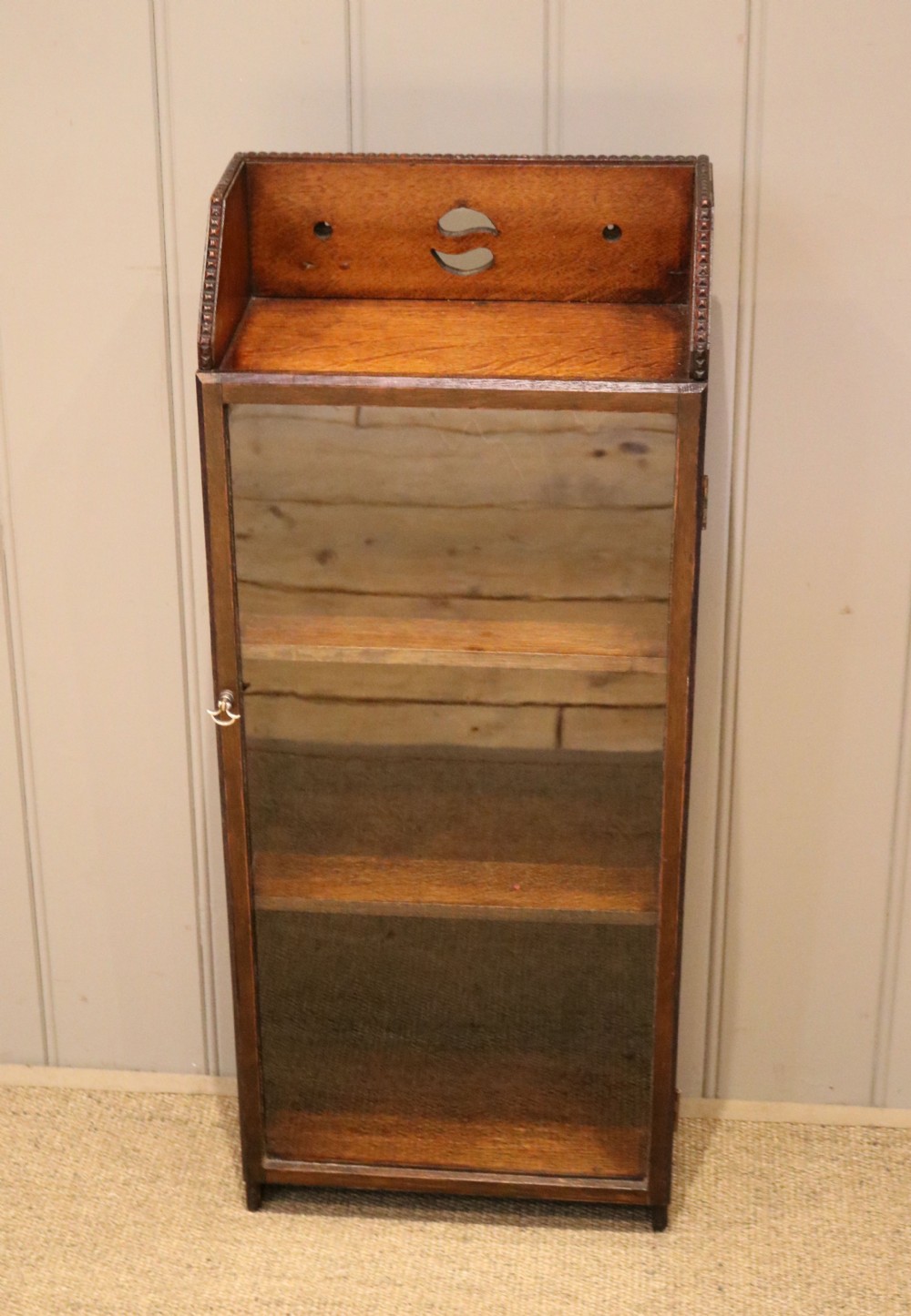 Small Proportioned Oak Glazed Bookcase View II