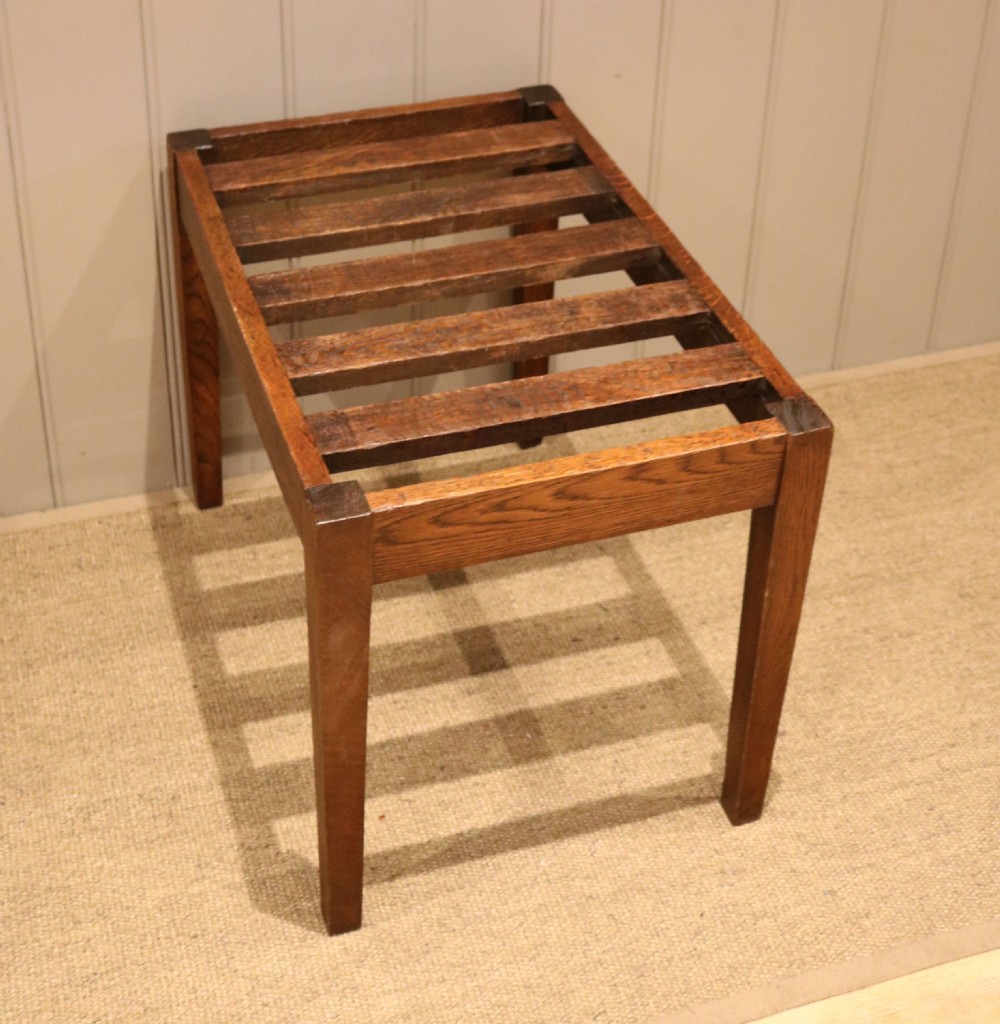 Edwardian Oak Luggage Stand View VII