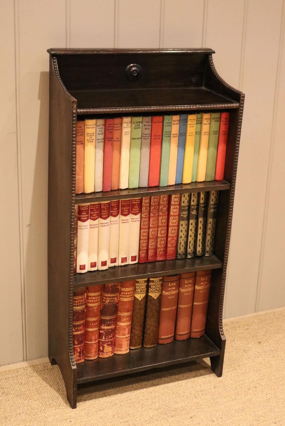 Dark Oak Open Bookcase View III