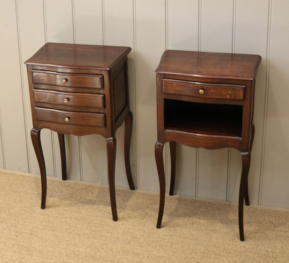 Pair Of French Oak Bedside Cabinets