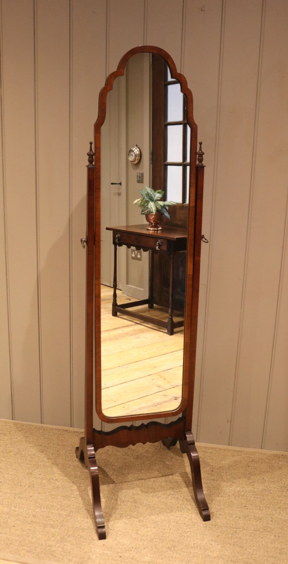 Mahogany Cheval Mirror View V