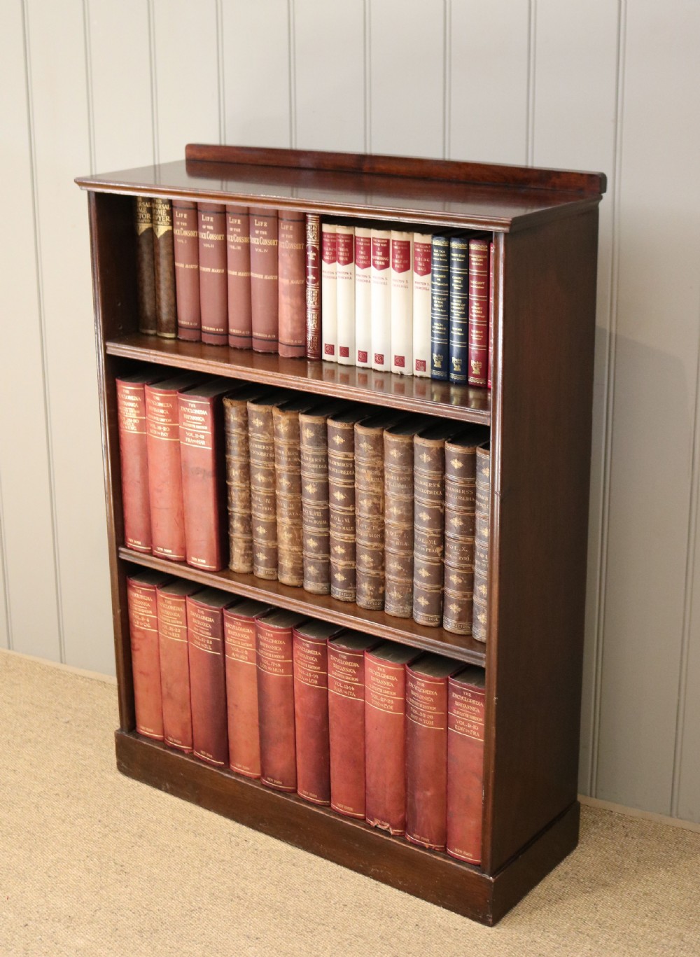 Edwardian Mahogany Open Bookcase View IX