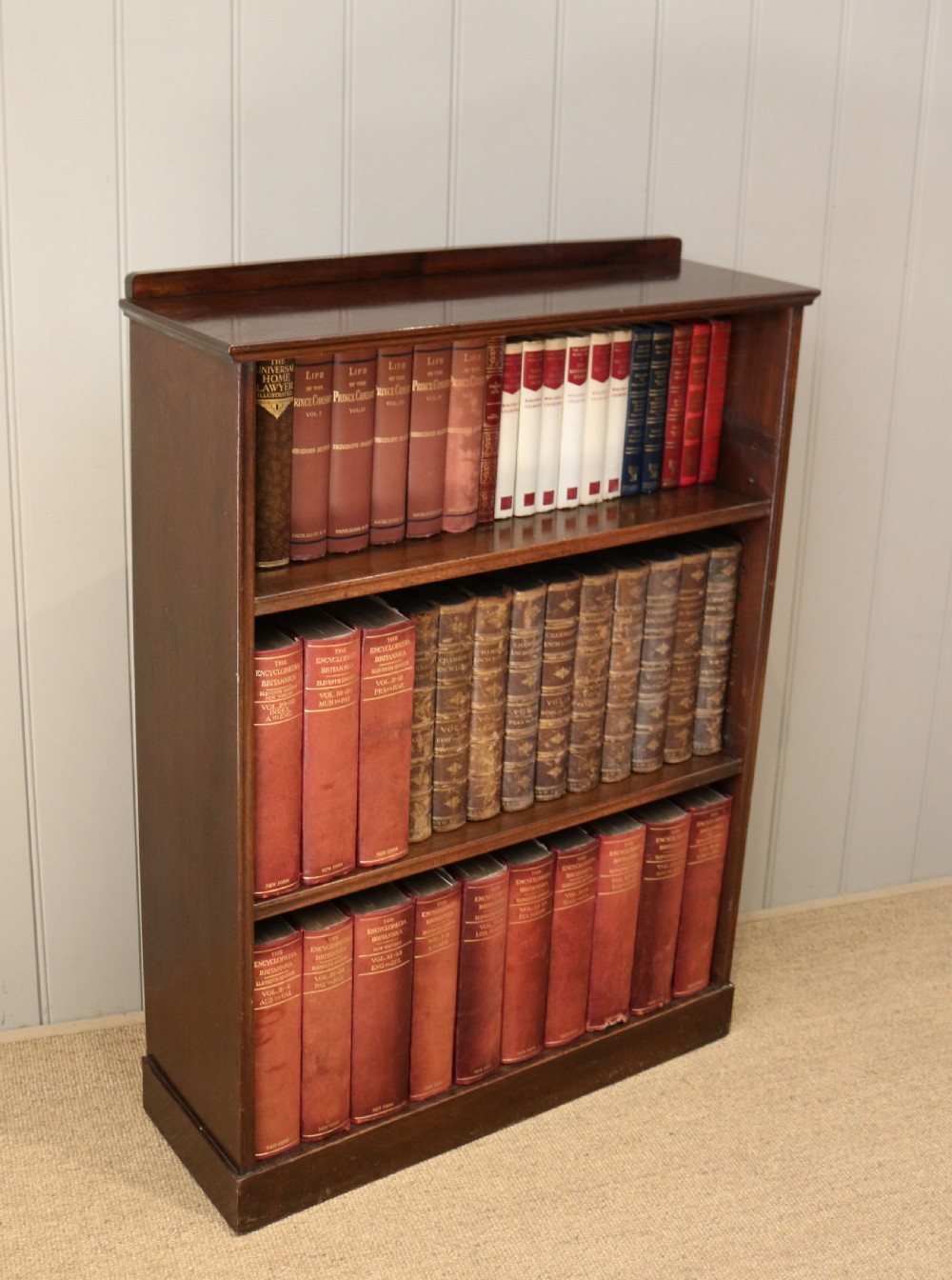 Edwardian Mahogany Open Bookcase View X