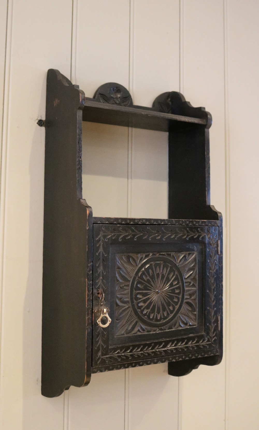 Ebonized Fruitwood Wall Cabinet View IV