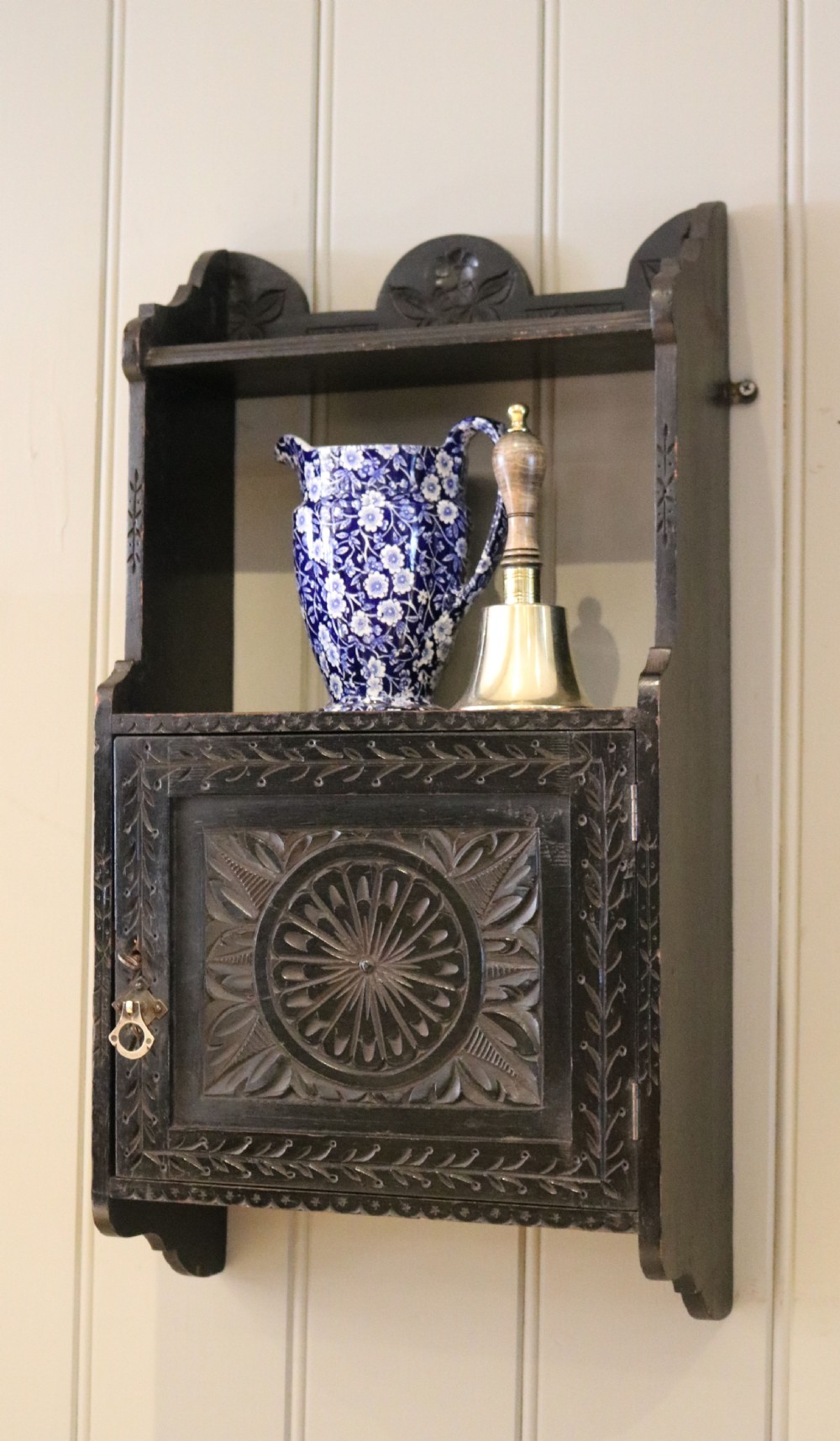 Ebonized Fruitwood Wall Cabinet View V