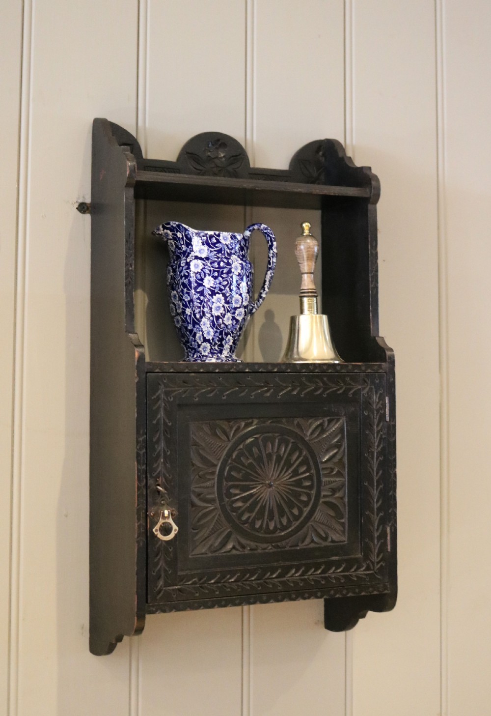 Ebonized Fruitwood Wall Cabinet View IX