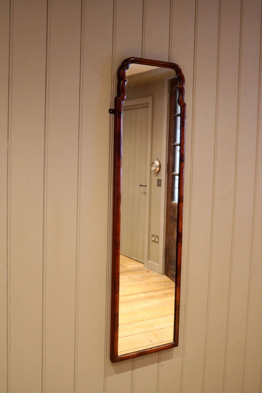 Walnut Cheval Wall Mirror View VI