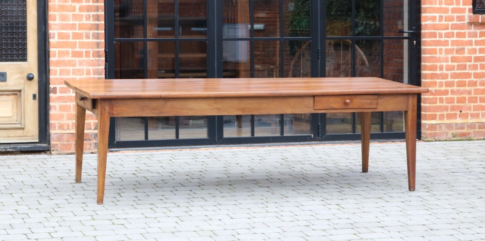 Substantial French Walnut Farmhouse Table View VII