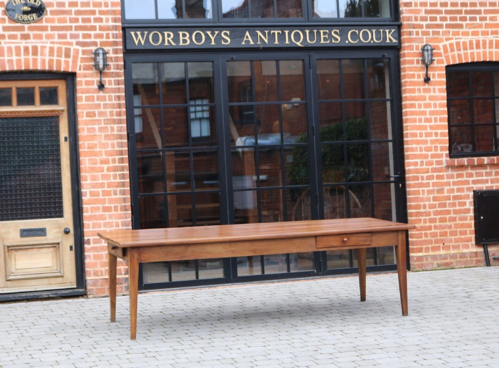 Substantial French Walnut Farmhouse Table View VIII
