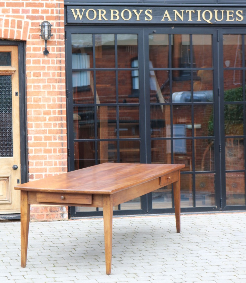 Substantial French Walnut Farmhouse Table View IX