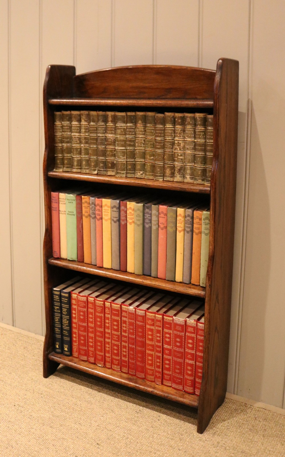 Oak Open Waterfall Bookcase