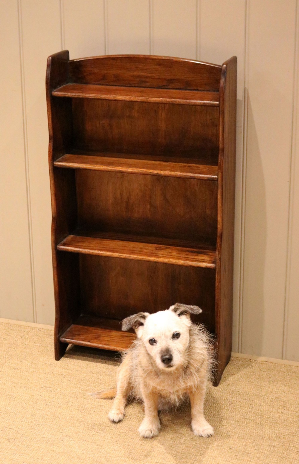 Oak Open Waterfall Bookcase View II