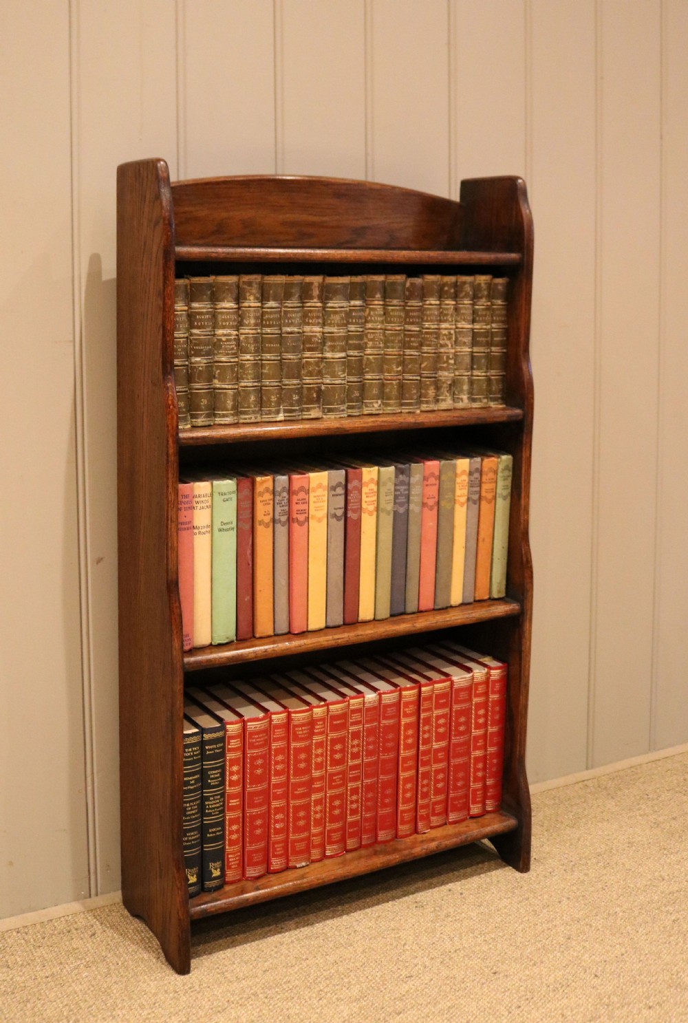 Oak Open Waterfall Bookcase View III