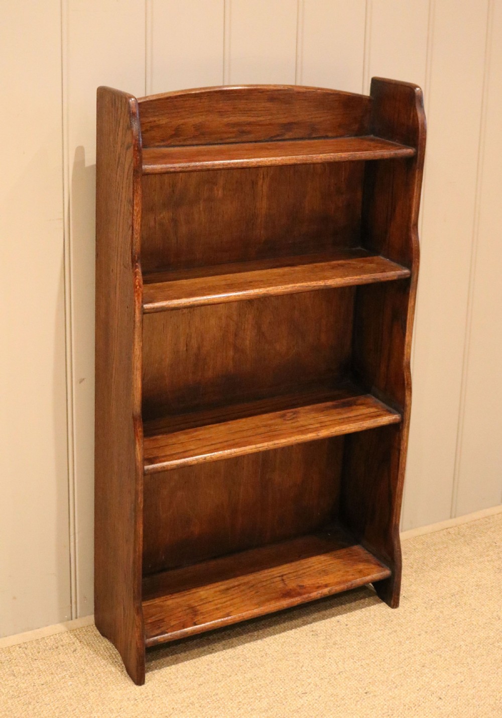 Oak Open Waterfall Bookcase View IV