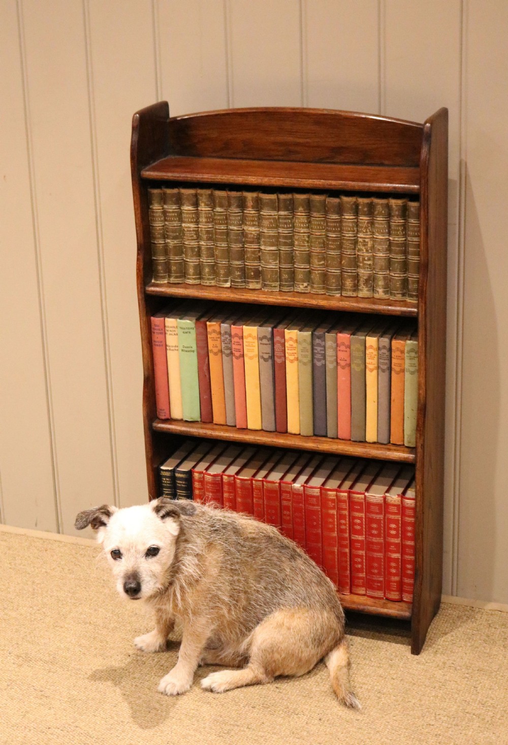 Oak Open Waterfall Bookcase View V
