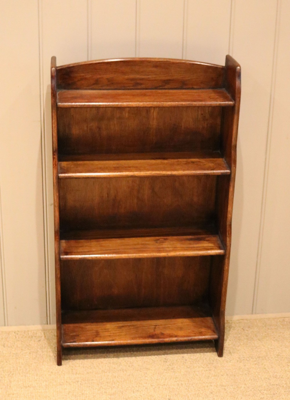 Oak Open Waterfall Bookcase View VI