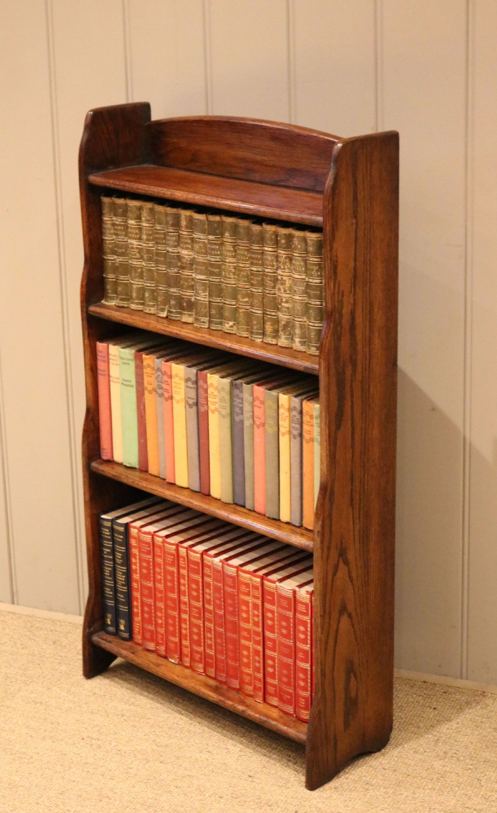 Oak Open Waterfall Bookcase View VII