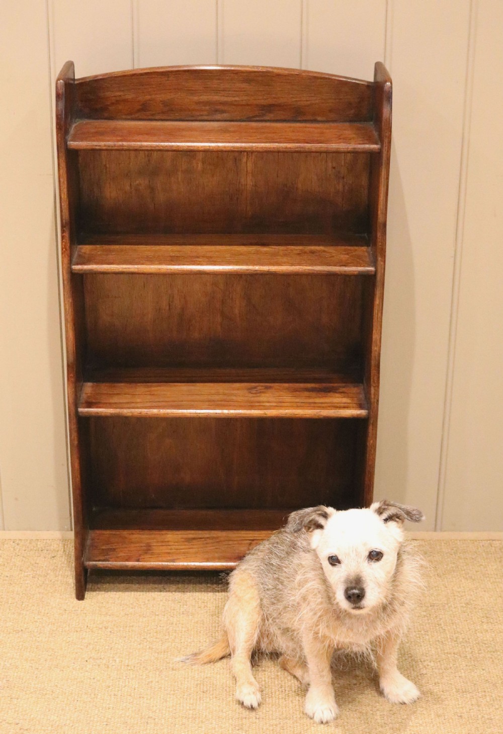 Oak Open Waterfall Bookcase View VIII