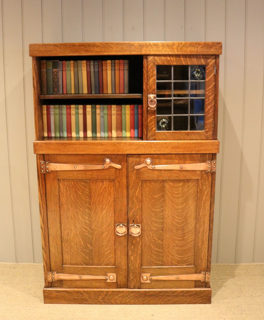 Arts And Crafts Oak Cabinet Bookcase