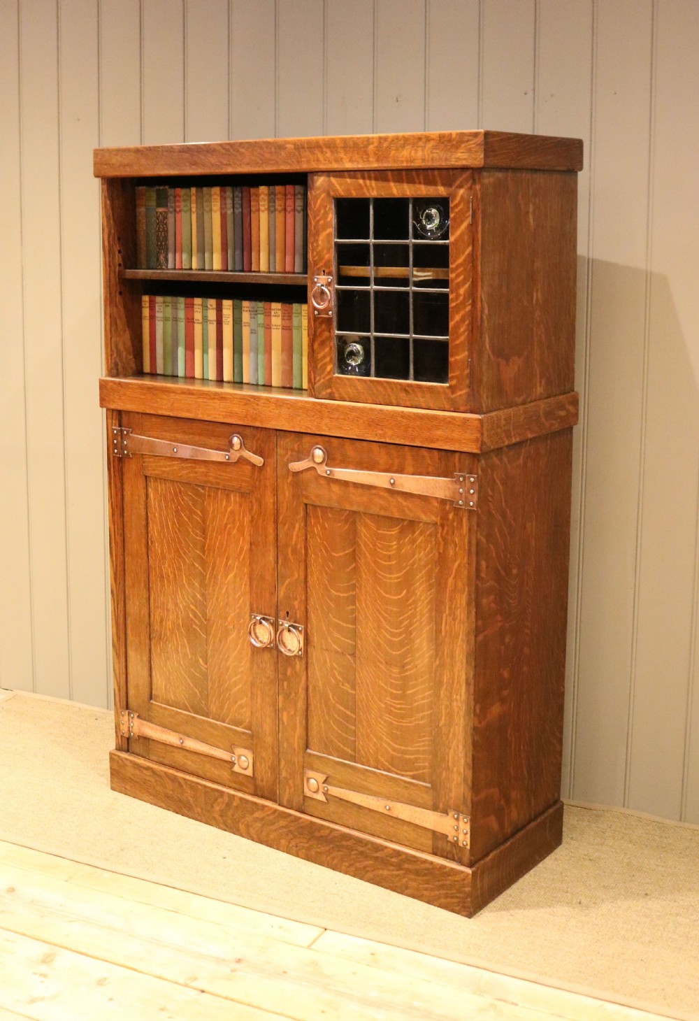 Arts And Crafts Oak Cabinet Bookcase View V