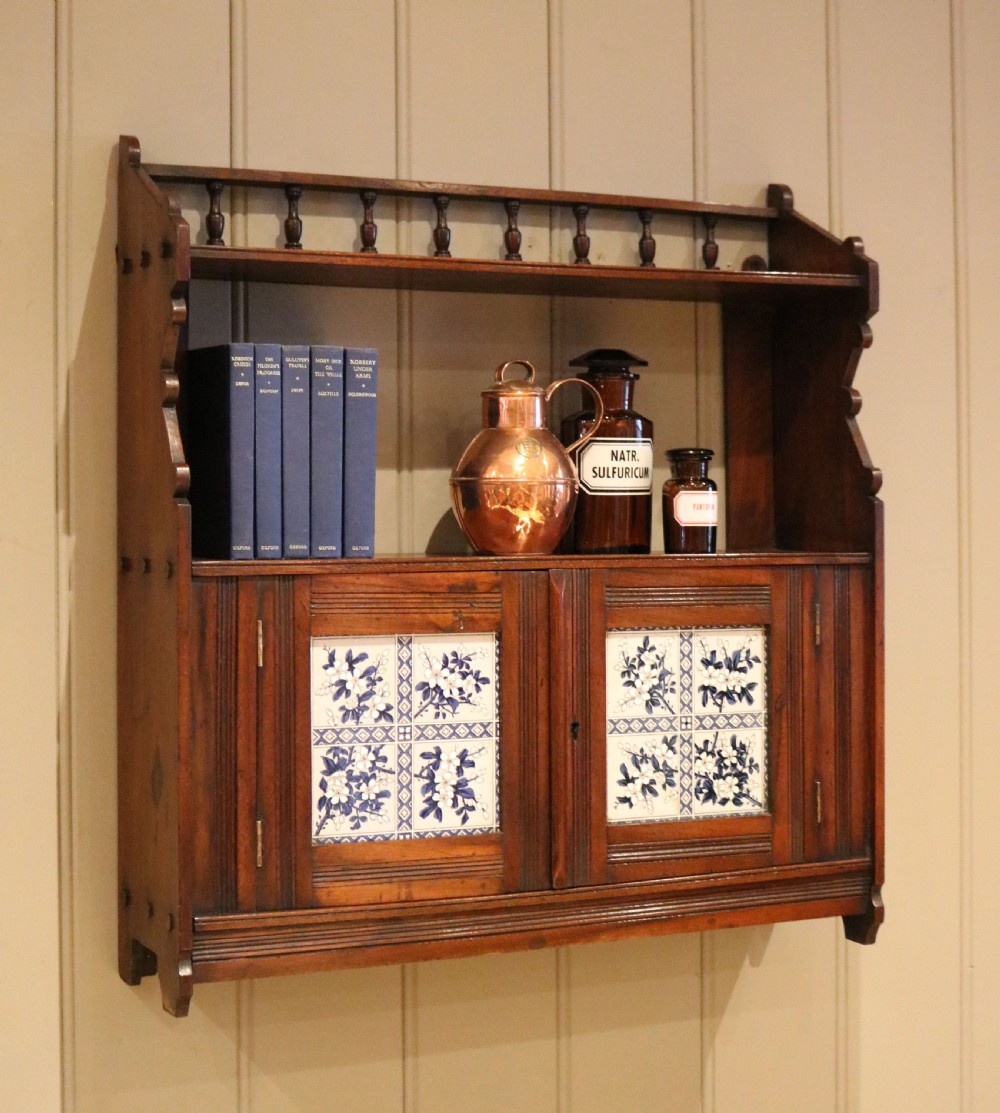 Victorian Mahogany Tiled Front Wall Cabinet View IV