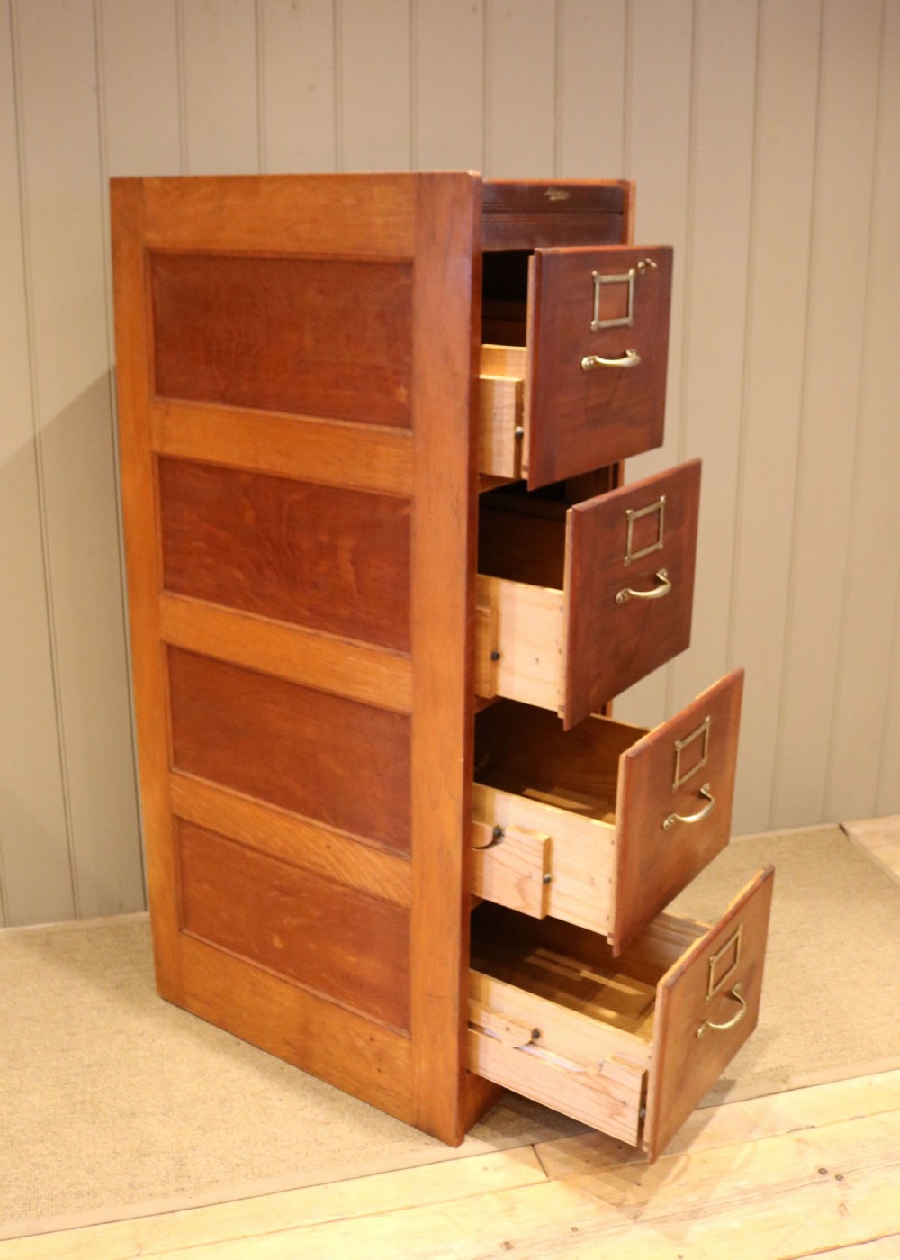 Oak Filing Cabinet View V