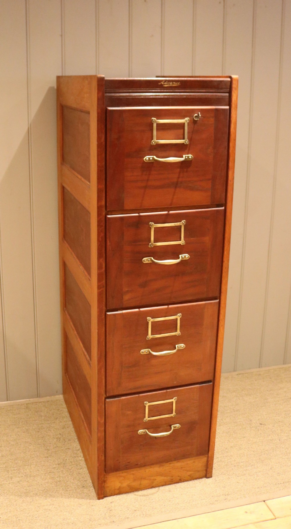 Oak Filing Cabinet View VI