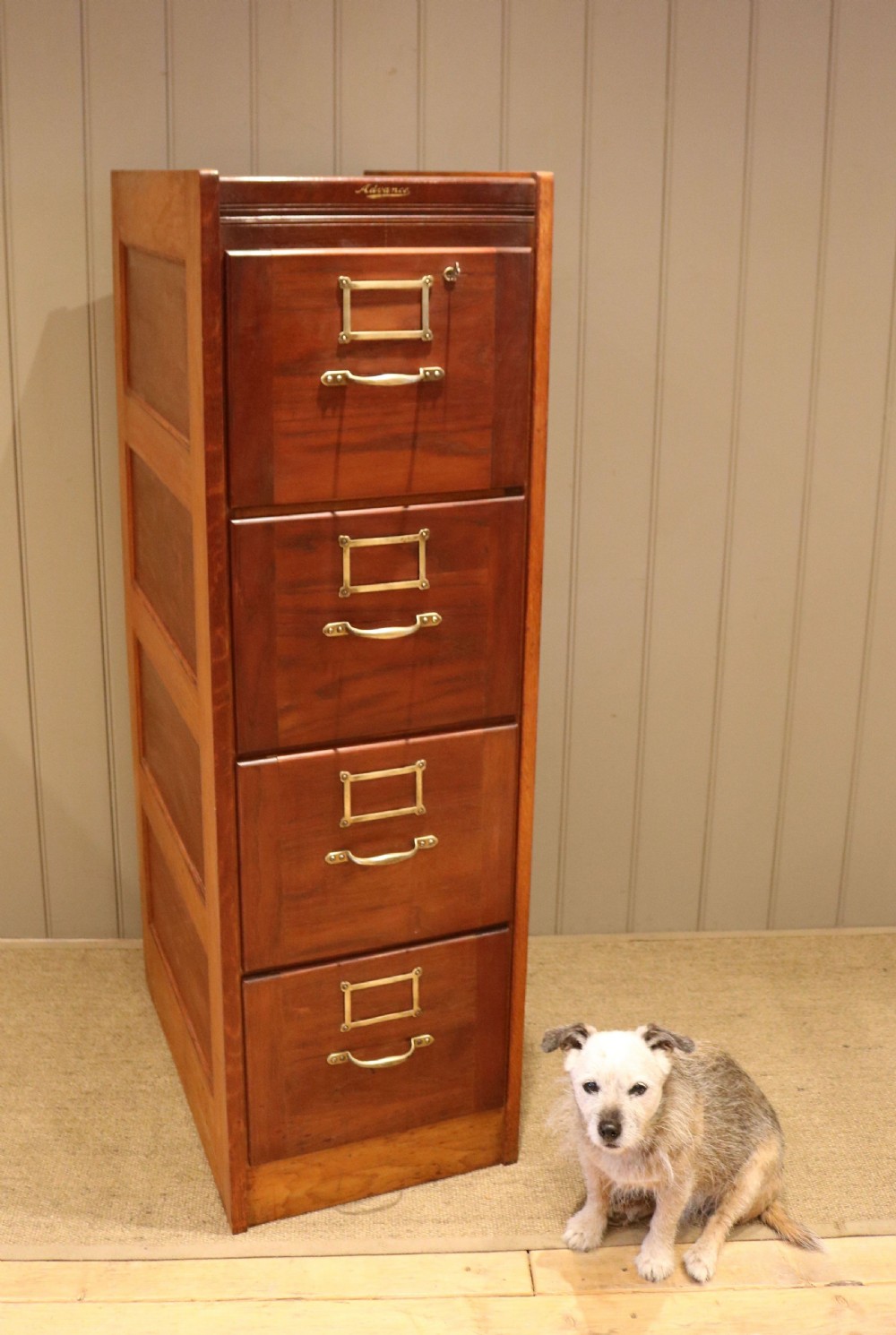 Oak Filing Cabinet View VII
