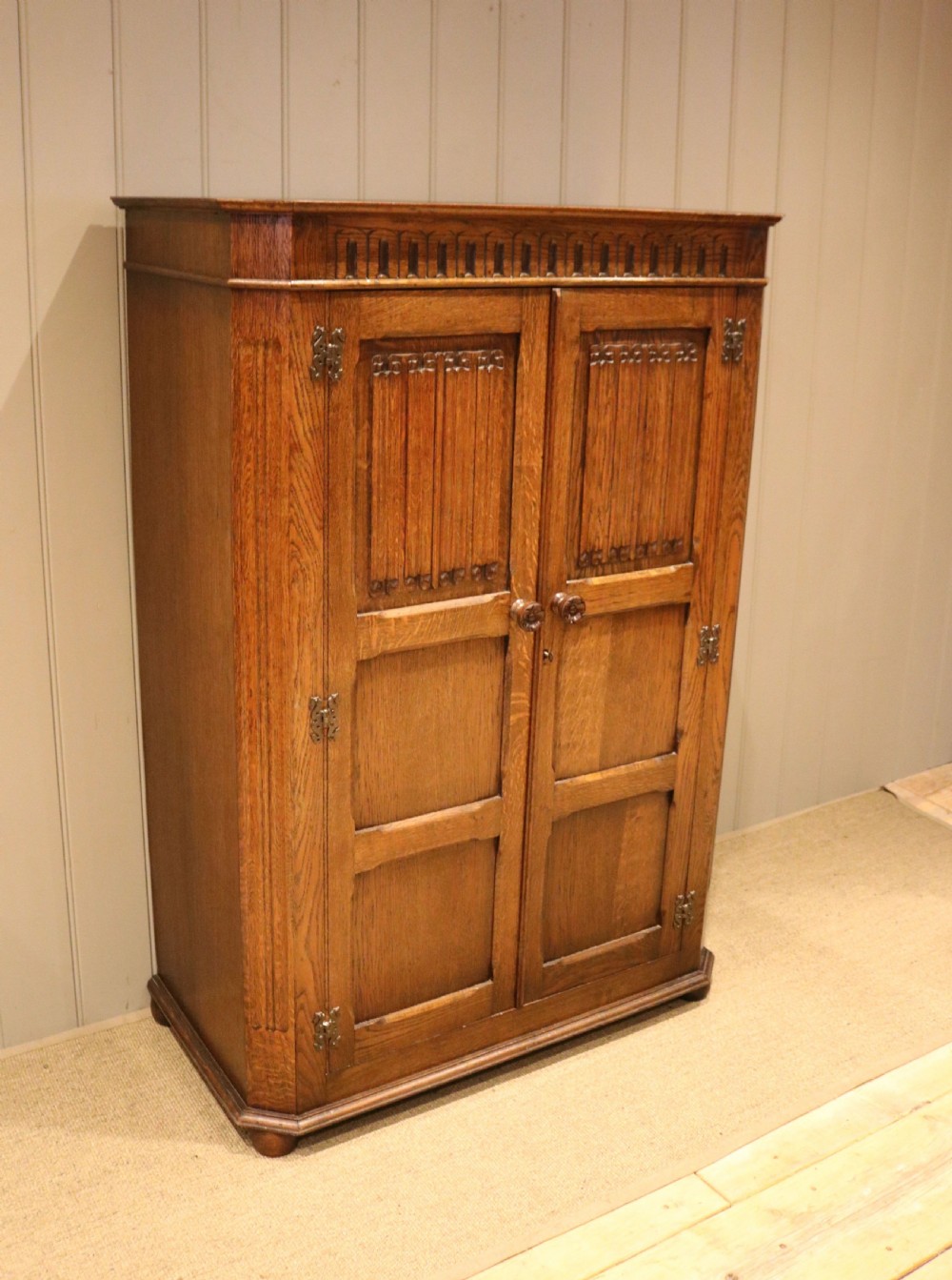 Small Carved Oak Cupboard View II