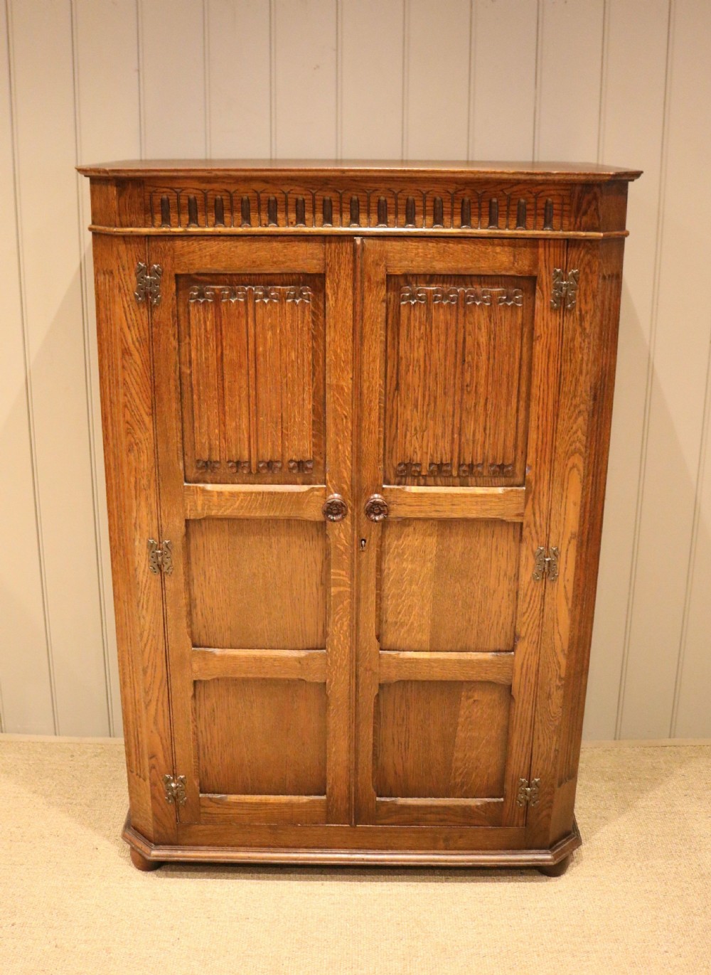 Small Carved Oak Cupboard View III