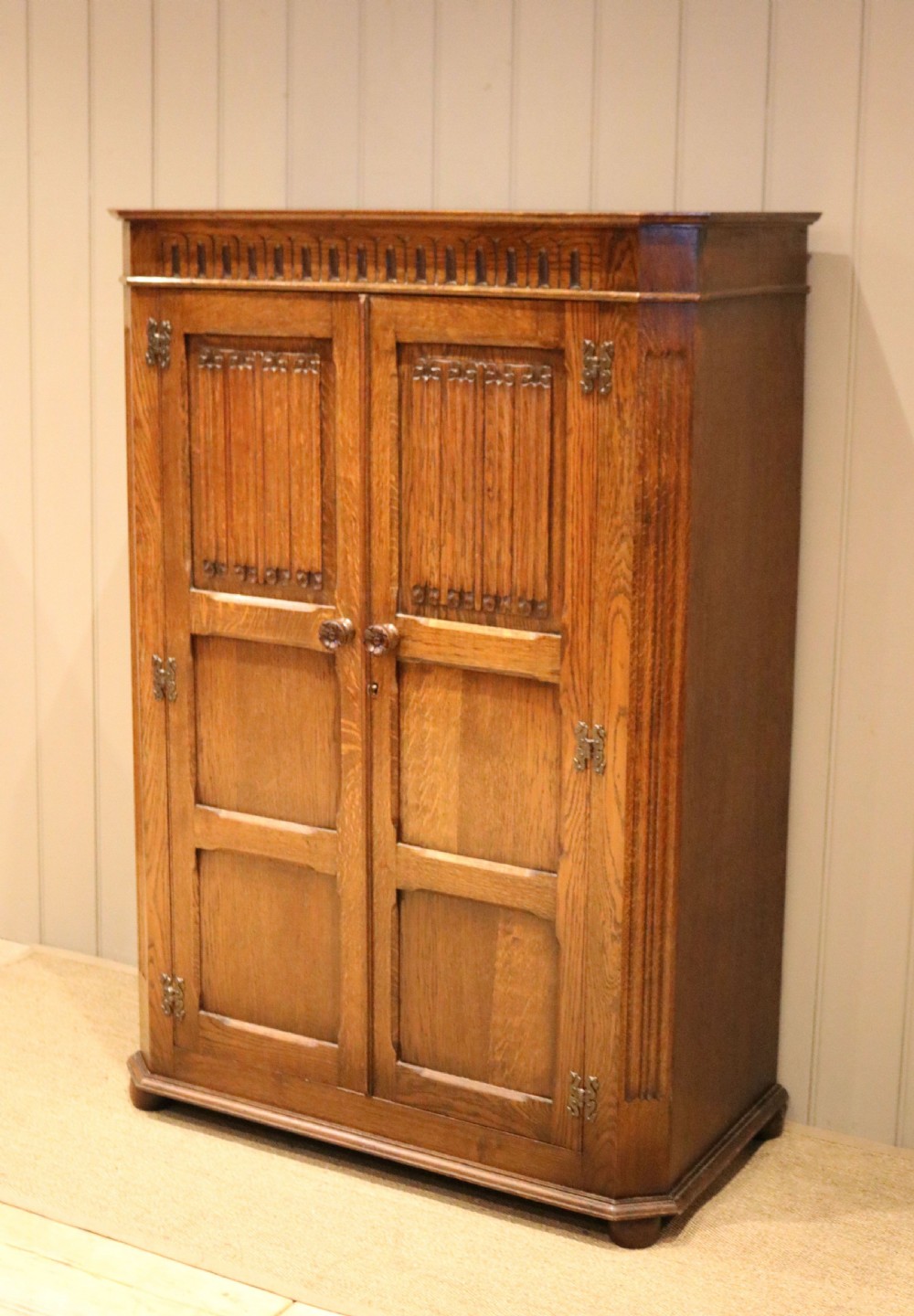 Small Carved Oak Cupboard View IV