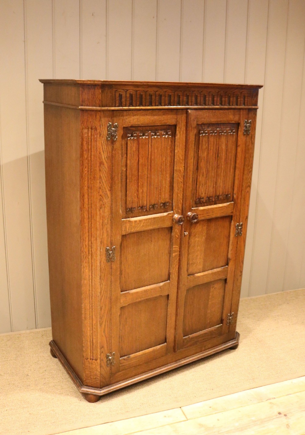 Small Carved Oak Cupboard View VI