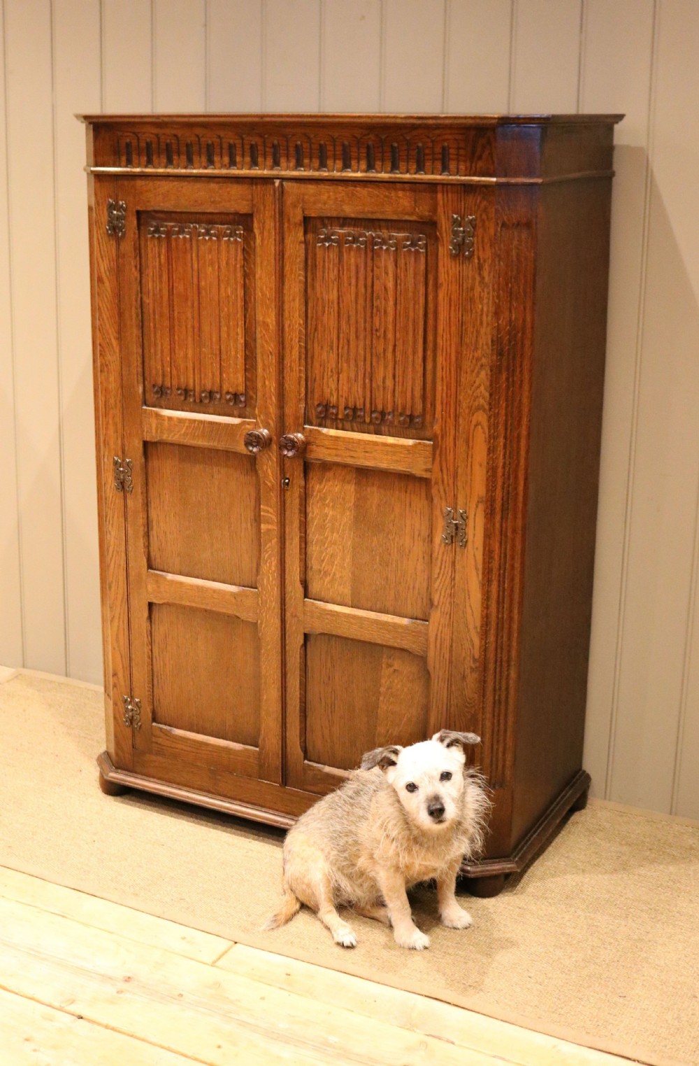 Small Carved Oak Cupboard View VII