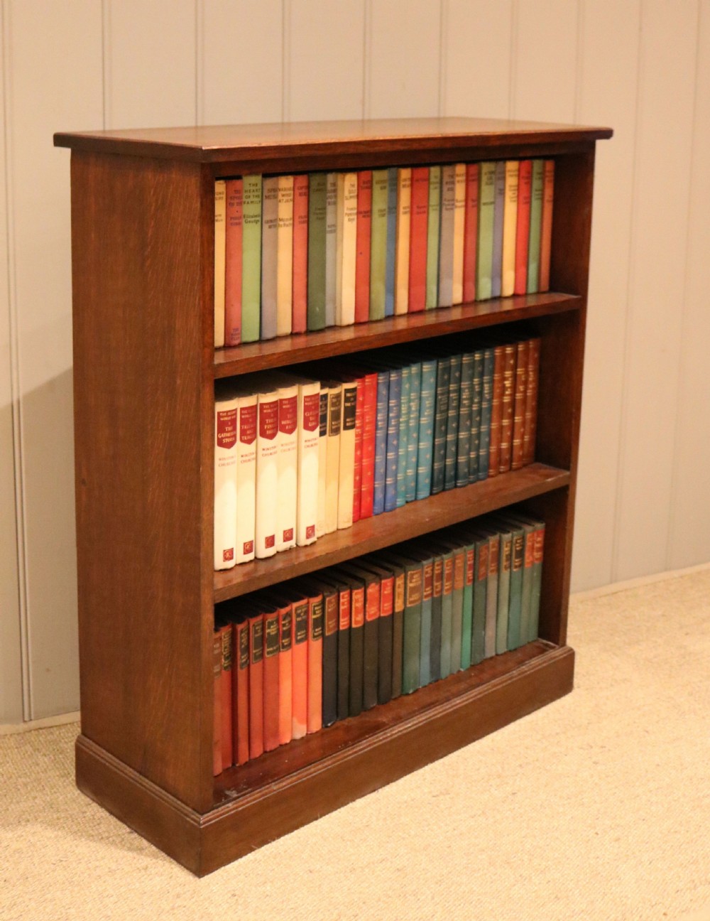 Oak Open Bookcase View IX