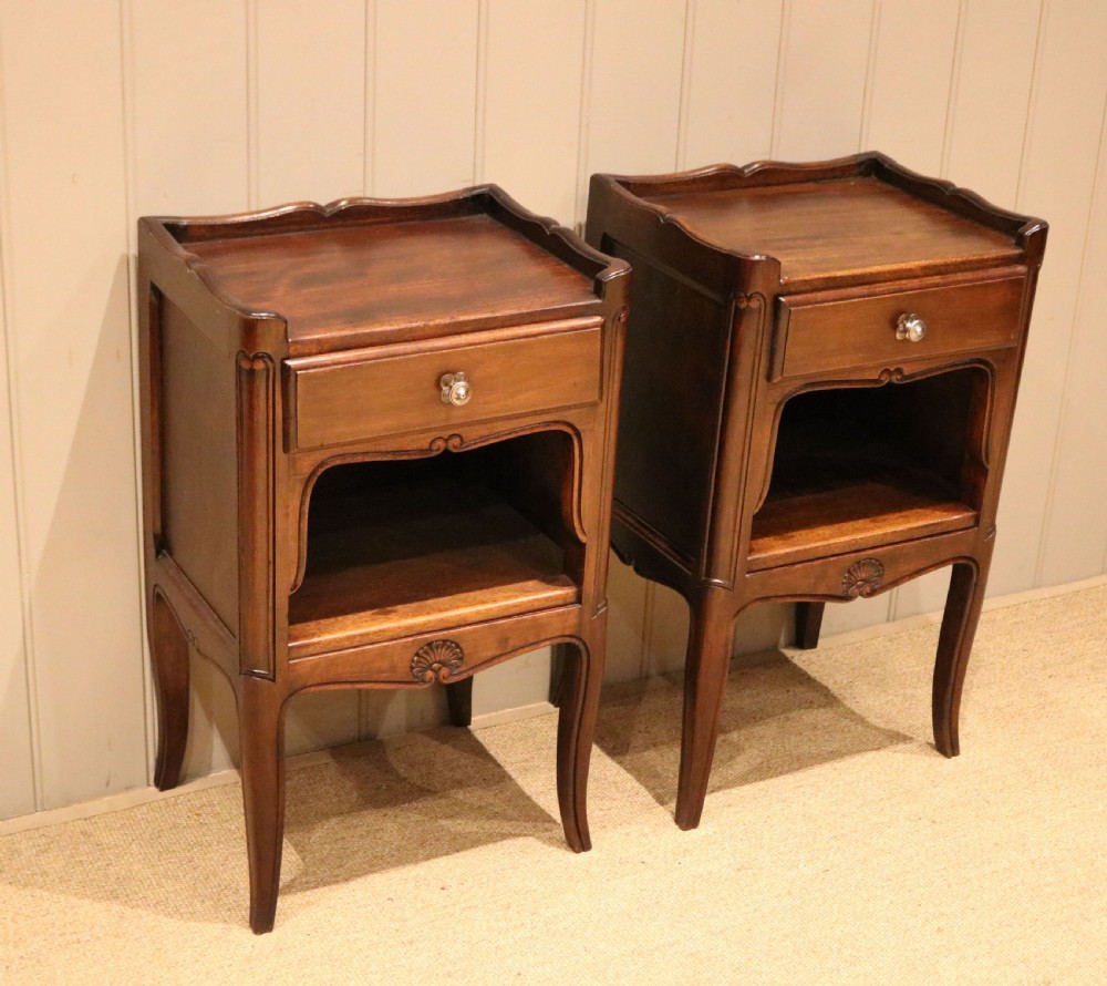 Pair Of French Walnut Bedside Cabinets View II