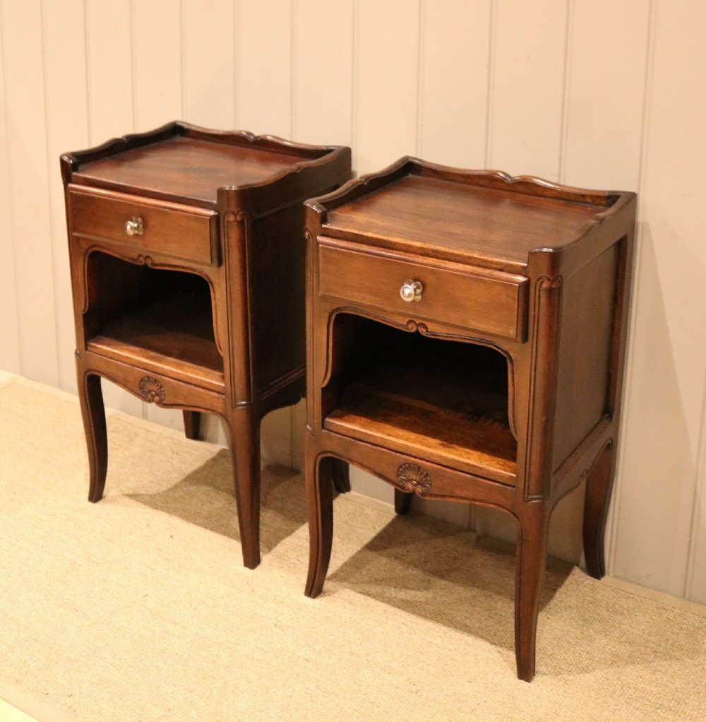 Pair Of French Walnut Bedside Cabinets View III