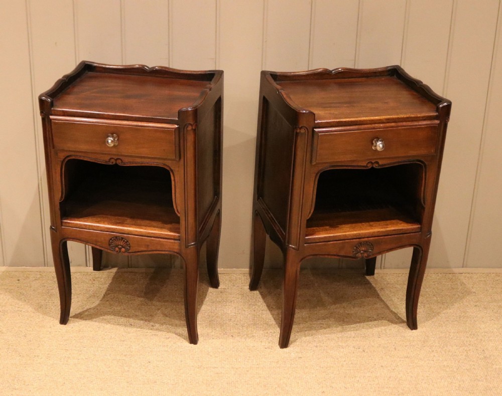 Pair Of French Walnut Bedside Cabinets View IV