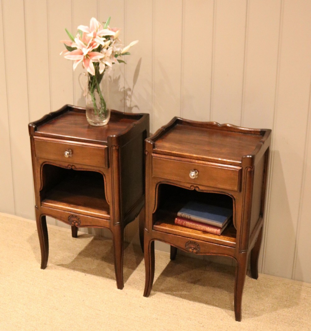 Pair Of French Walnut Bedside Cabinets View VIII
