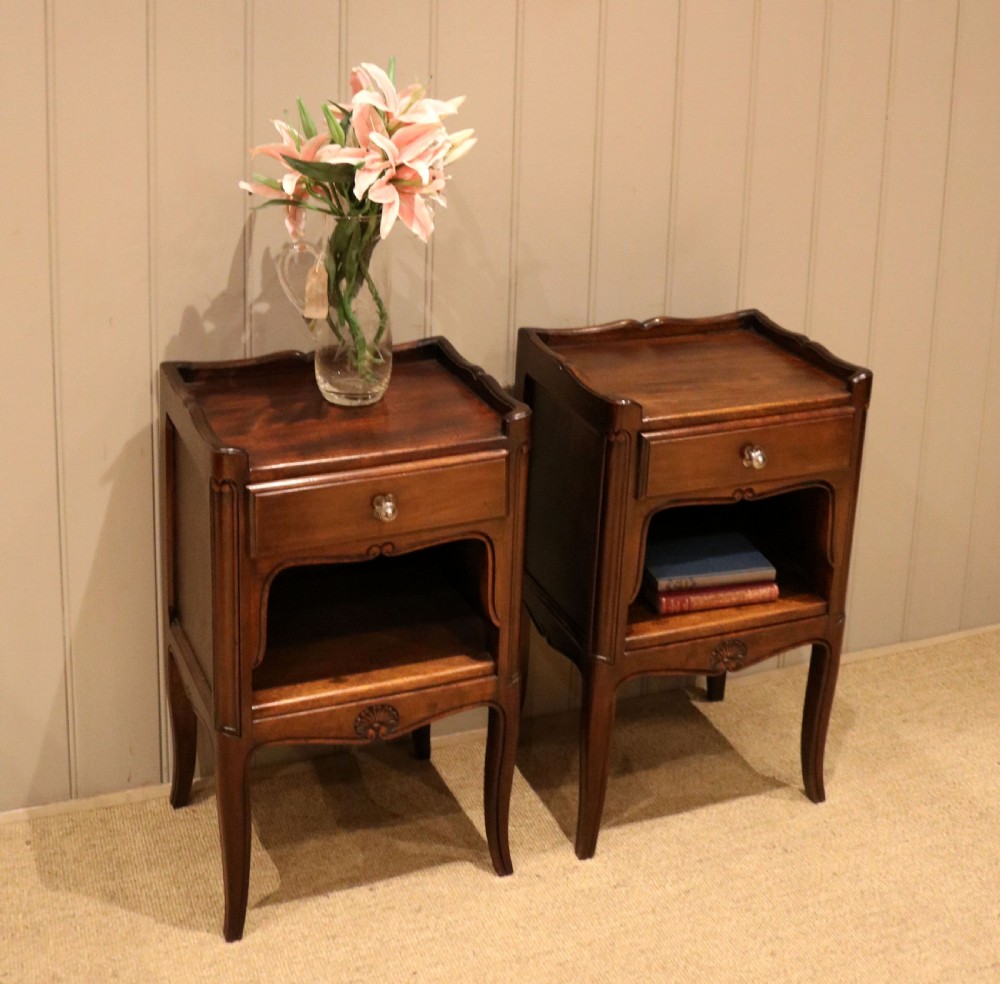 Pair Of French Walnut Bedside Cabinets View IX