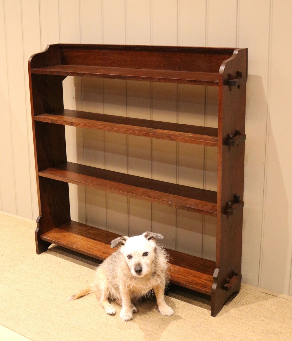 Oak Open Pegged Bookcase View VII