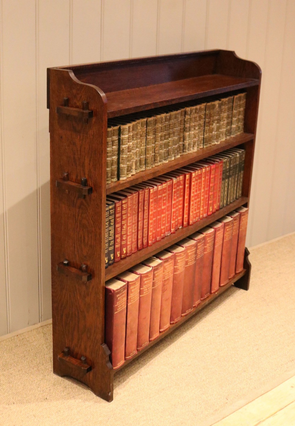 Oak Open Pegged Bookcase View X